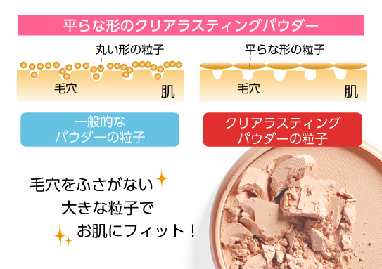 平らな形のクリアランスパウダー